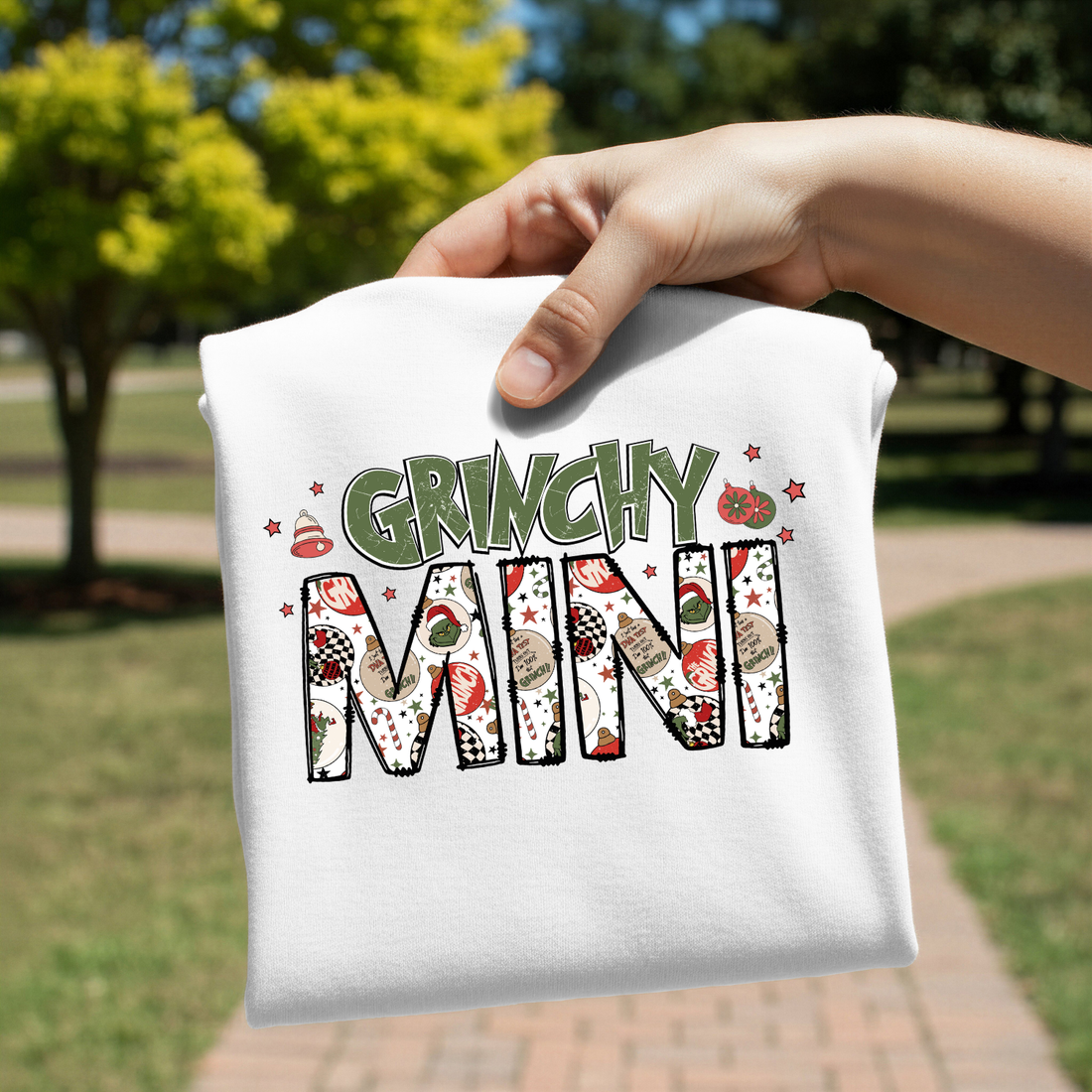 Grinchy Mini design on shirt
