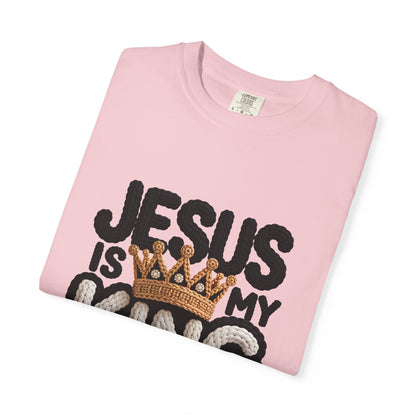 Jesus Is My King Shirt Comfort Colors | Christian Graphic Tee | Faith Shirt for Women | Gospel Shirt | Religious Tee Christian Streetwear | Bible Verse T-Shirt