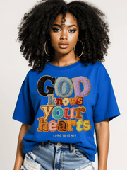 God Knows Your Heart Graphic Tee & Sweatshirt – faith-inspired Christian tee