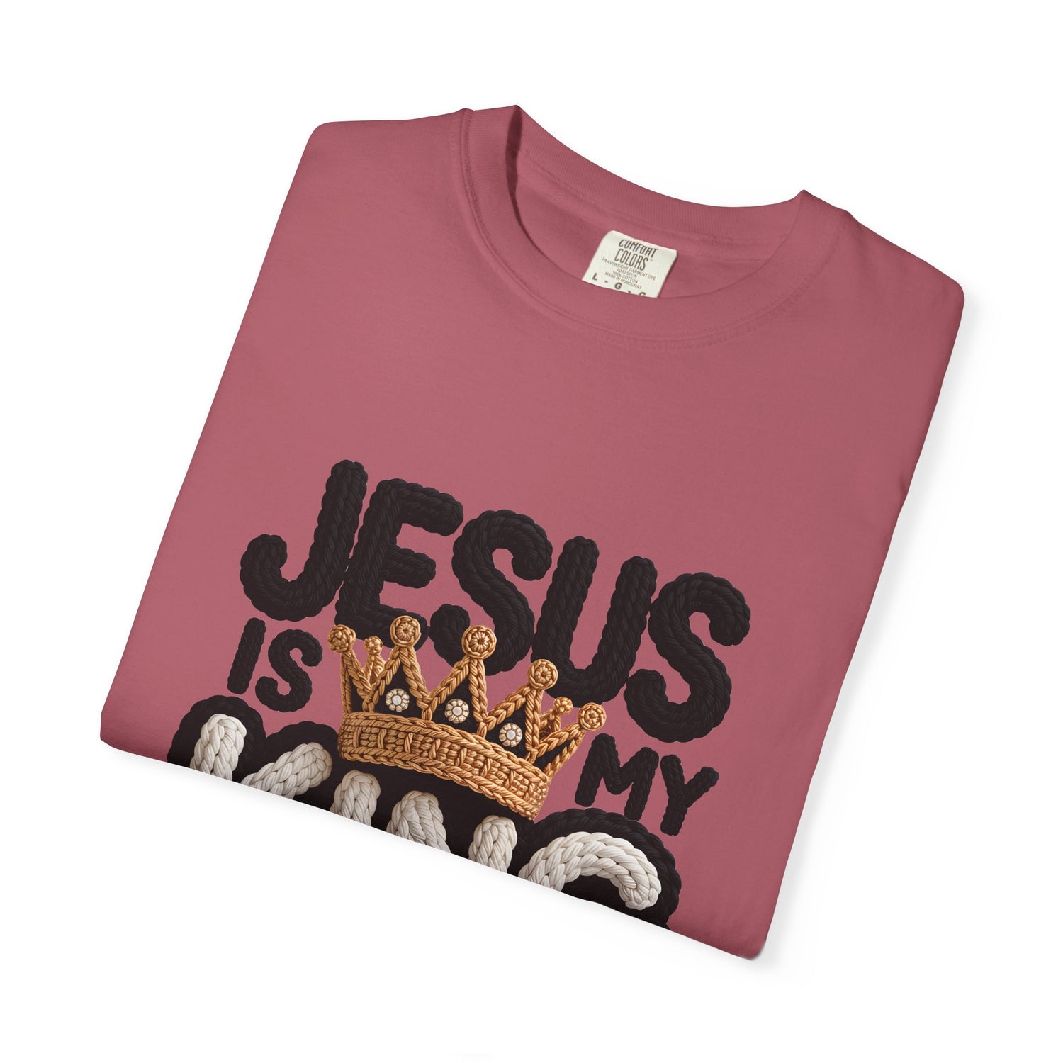 Jesus Is My King Shirt Comfort Colors | Christian Graphic Tee | Faith Shirt for Women | Gospel Shirt | Religious Tee Christian Streetwear | Bible Verse T-Shirt