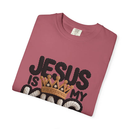 Jesus Is My King Shirt Comfort Colors | Christian Graphic Tee | Faith Shirt for Women | Gospel Shirt | Religious Tee Christian Streetwear | Bible Verse T-Shirt