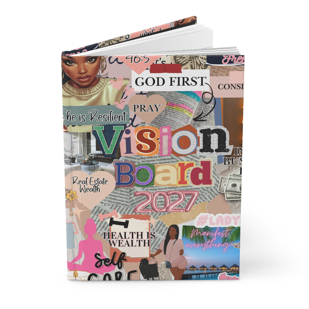 Vision Board 2025 Hardcover Journal Matte