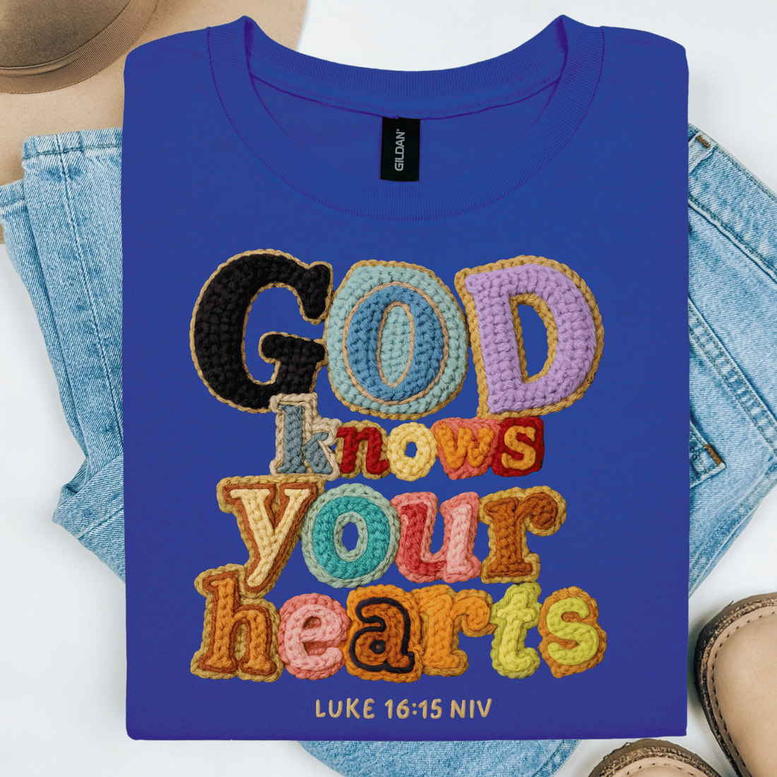 God Knows Your Heart Graphic Tee &amp; Sweatshirt – faith-inspired Christian tee
