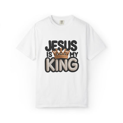 Jesus Is My King Shirt Comfort Colors | Christian Graphic Tee | Faith Shirt for Women | Gospel Shirt | Religious Tee Christian Streetwear | Bible Verse T-Shirt
