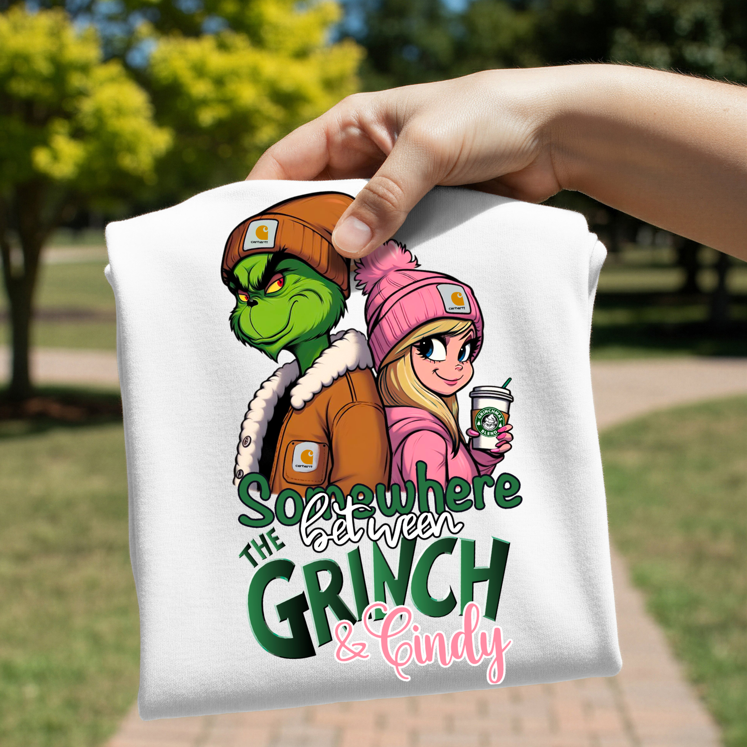 Grinch and Cindy design on shirt