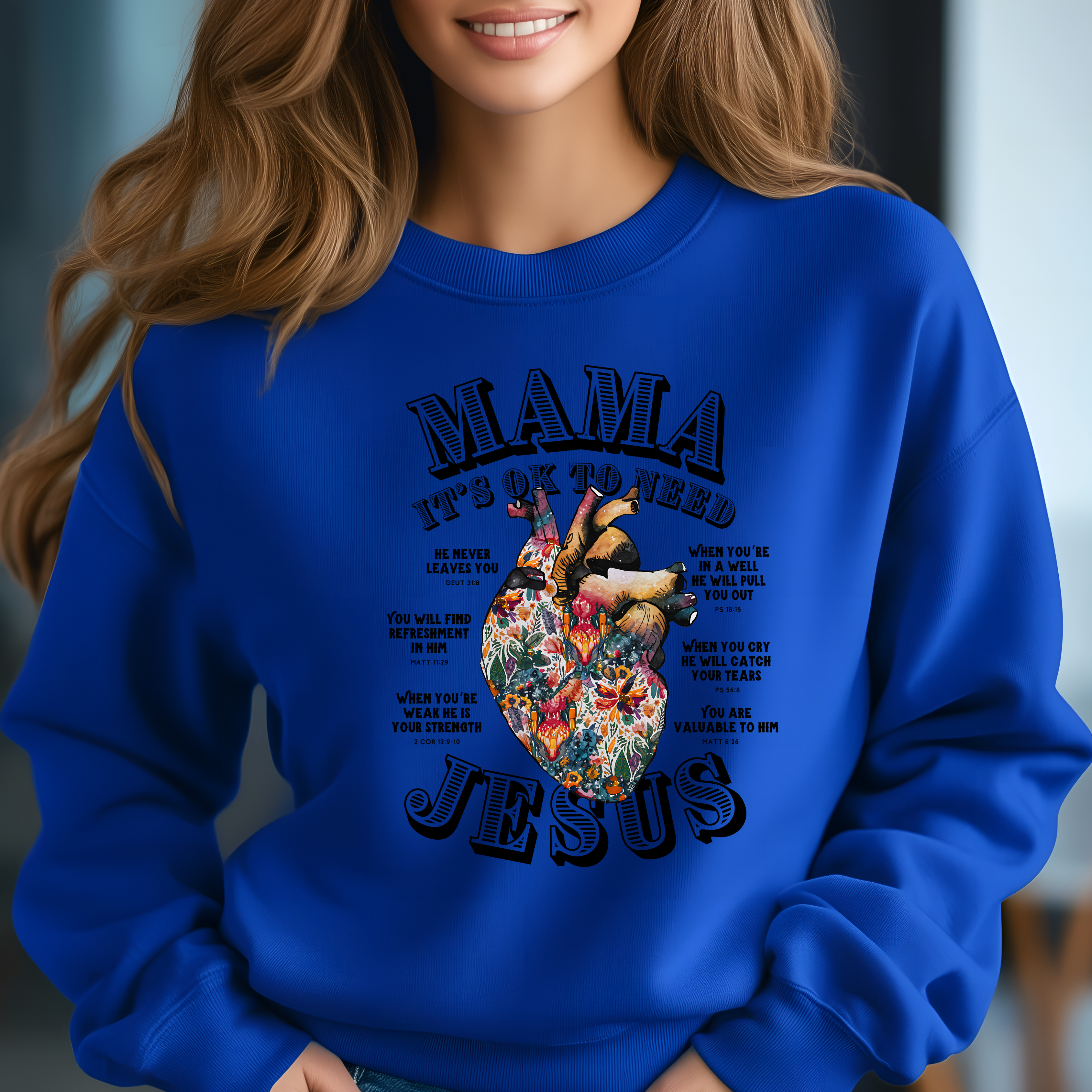 We Need Jesus design printed on soft cotton tee and sweatshirt, featuring Christian faith tee