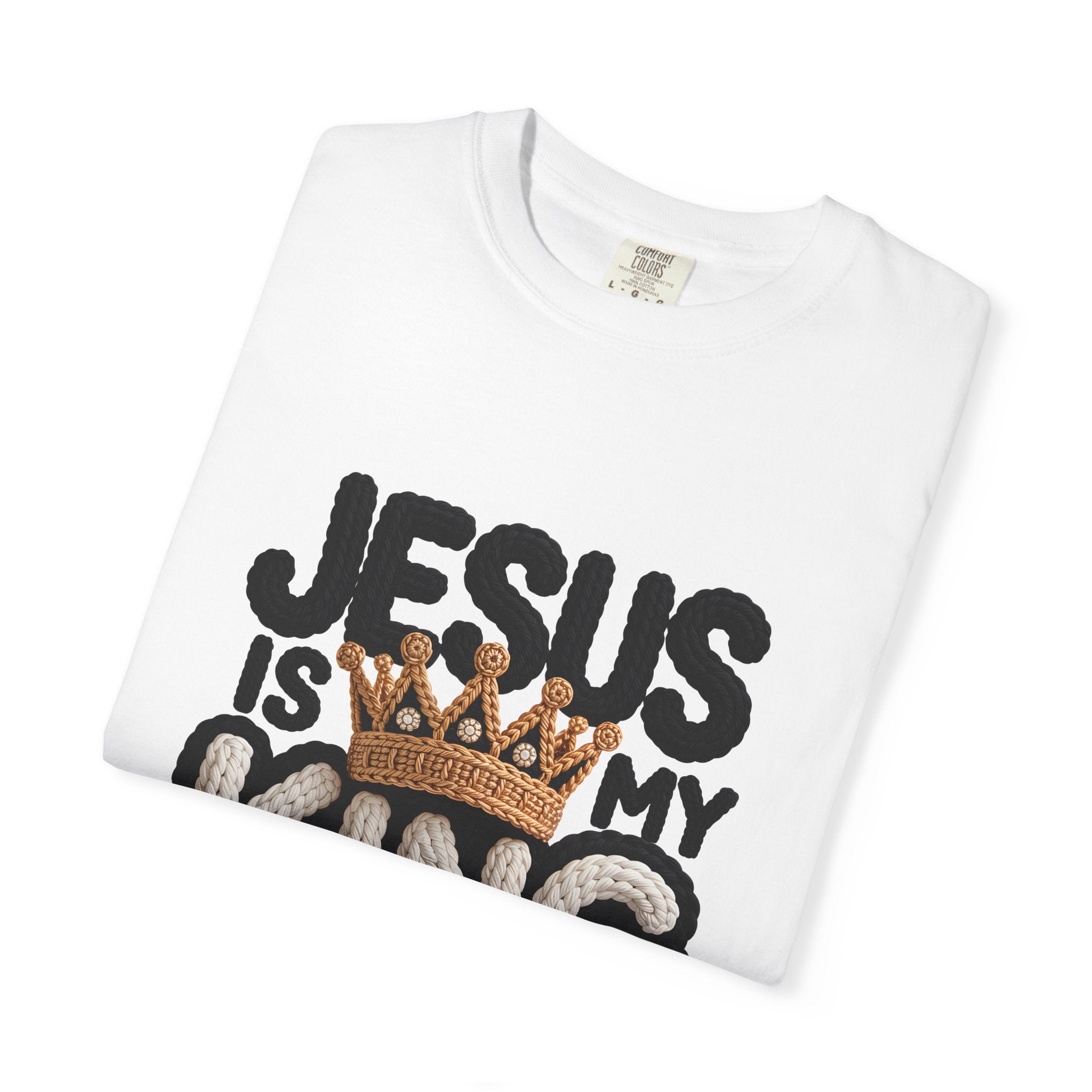 Jesus Is My King Shirt Comfort Colors | Christian Graphic Tee | Faith Shirt for Women | Gospel Shirt | Religious Tee Christian Streetwear | Bible Verse T-Shirt