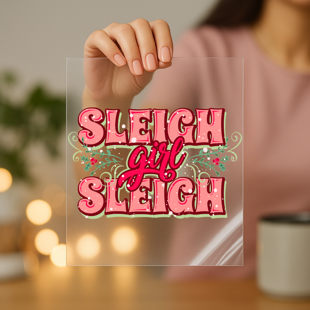 Sleigh Girl Sleigh Screen Print Transfer