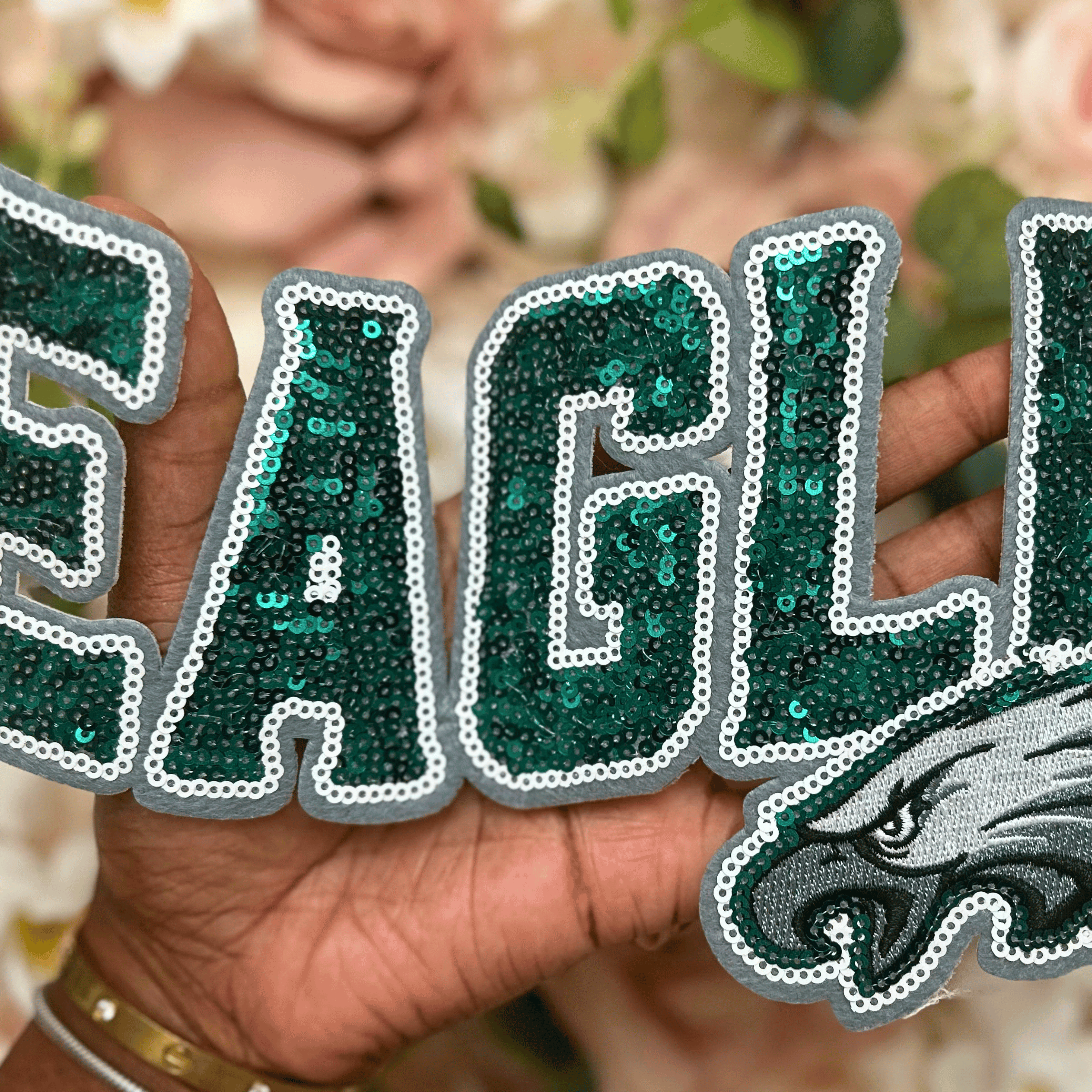 Philadelphia Football Chenille Patch - PATCH ONLY - 10.5&quot; Iron On Applique