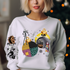 Nightmare Before Christmas design printed on soft cotton tee and sweatshirt, featuring holiday themed t-shirt