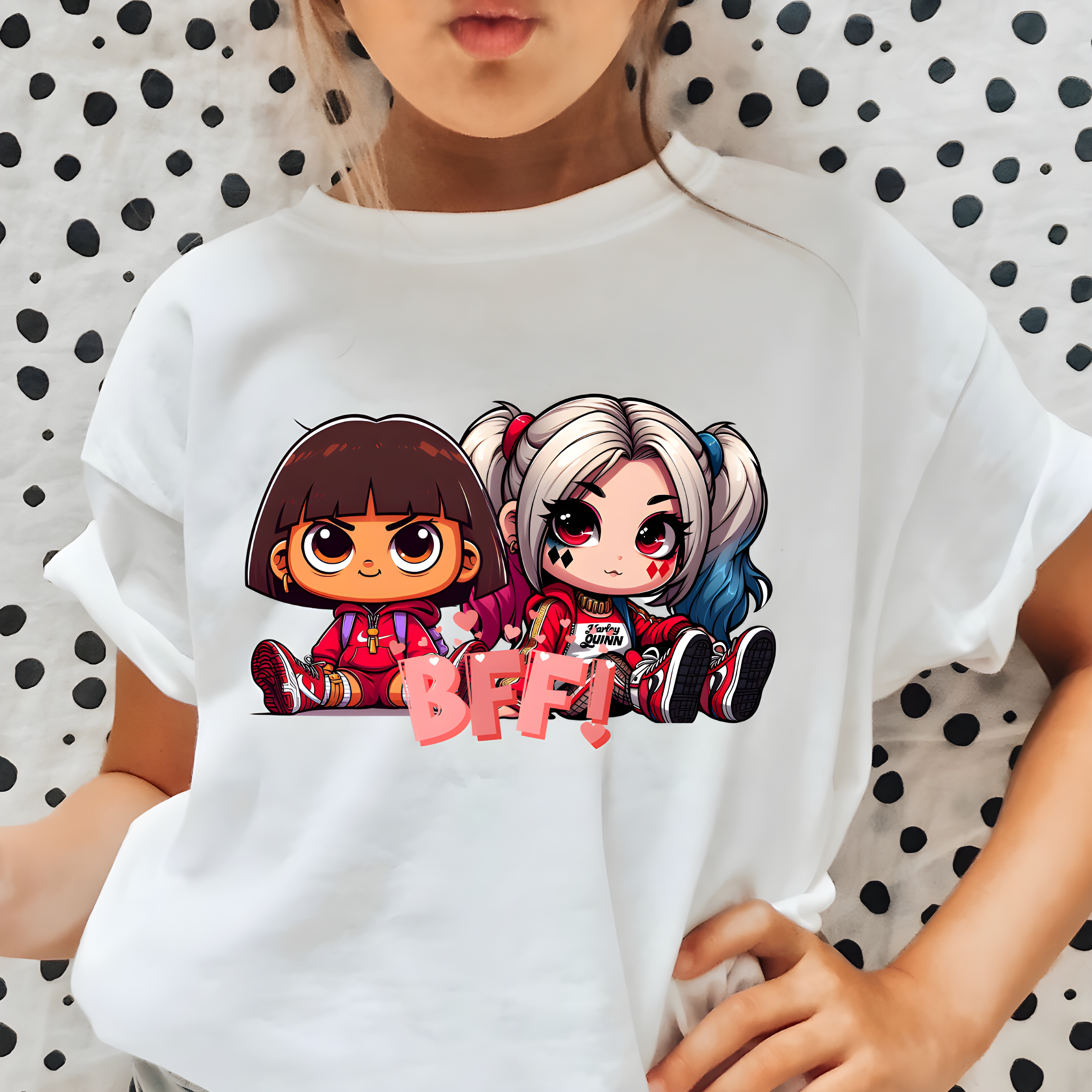 Bff Youth Size design printed on soft cotton tee and sweatshirt, featuring motivational graphic tee