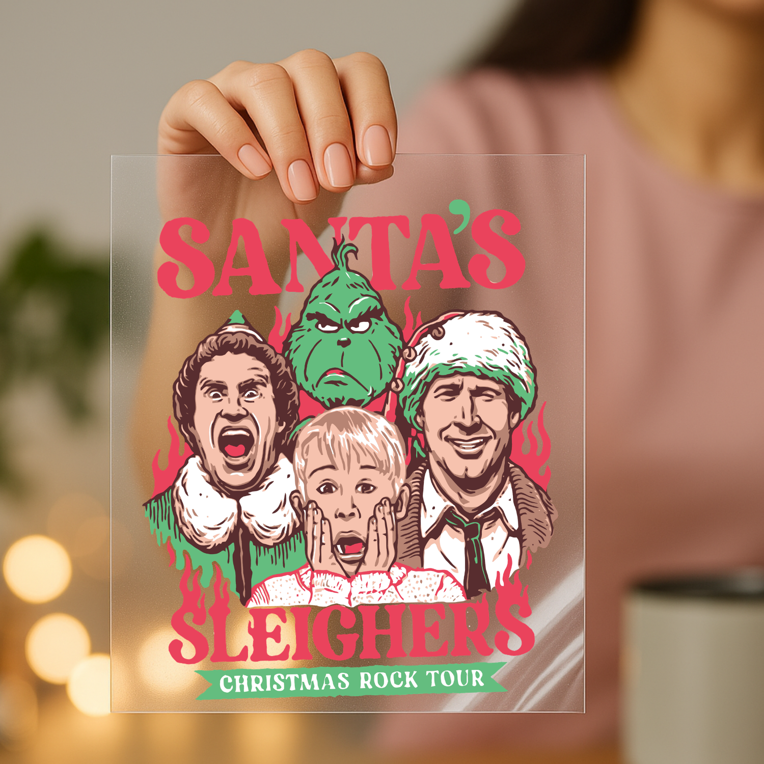 NSYNC Christmas Tour design on shirt