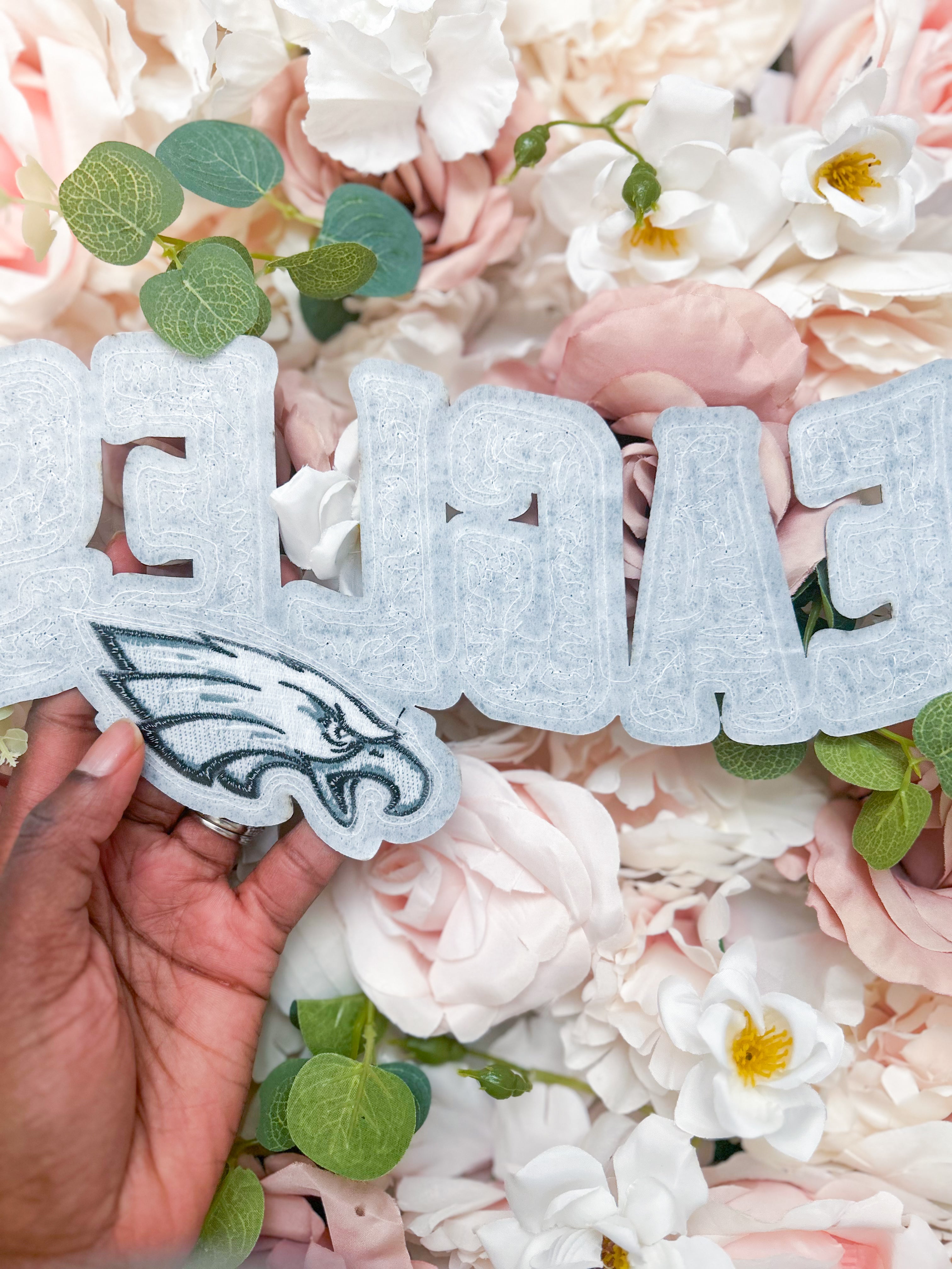 Philadelphia Football Chenille Patch - PATCH ONLY - 10.5" Iron On Applique