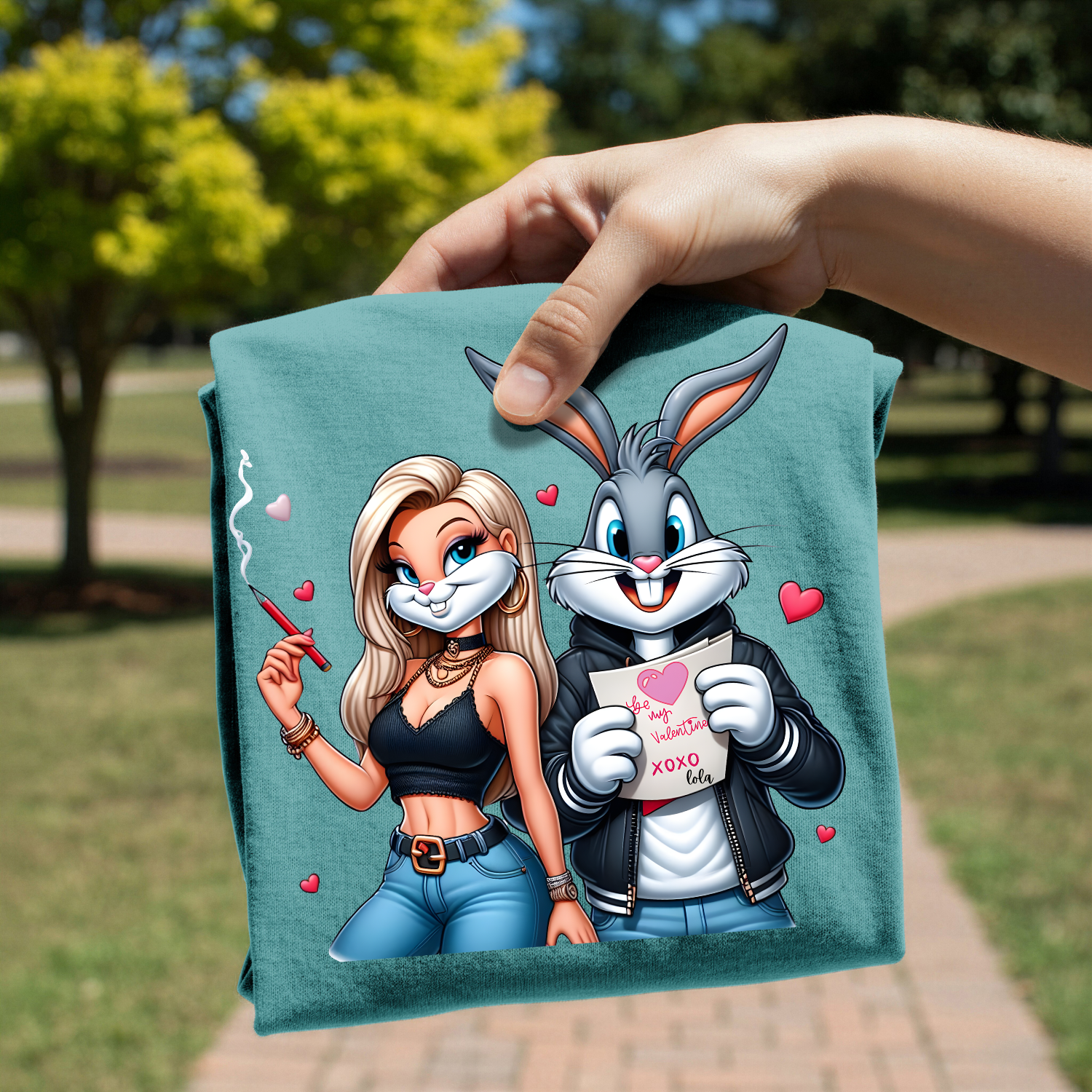 Lola Bunny Valentine screen print transfer sheet