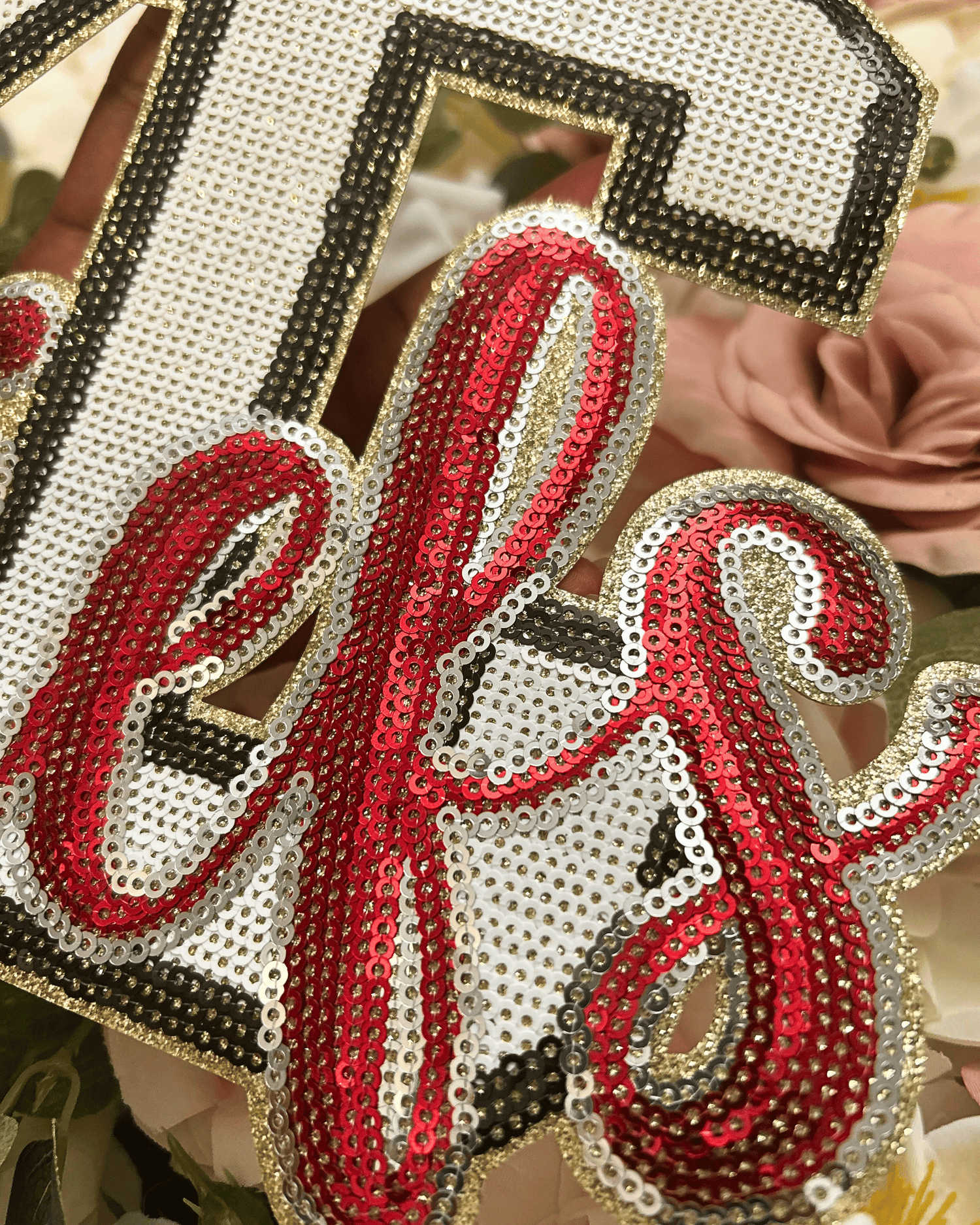 KC Football Chenille Patch- Iron on with Heat Activated Adhesive Backing 10.5 Inch