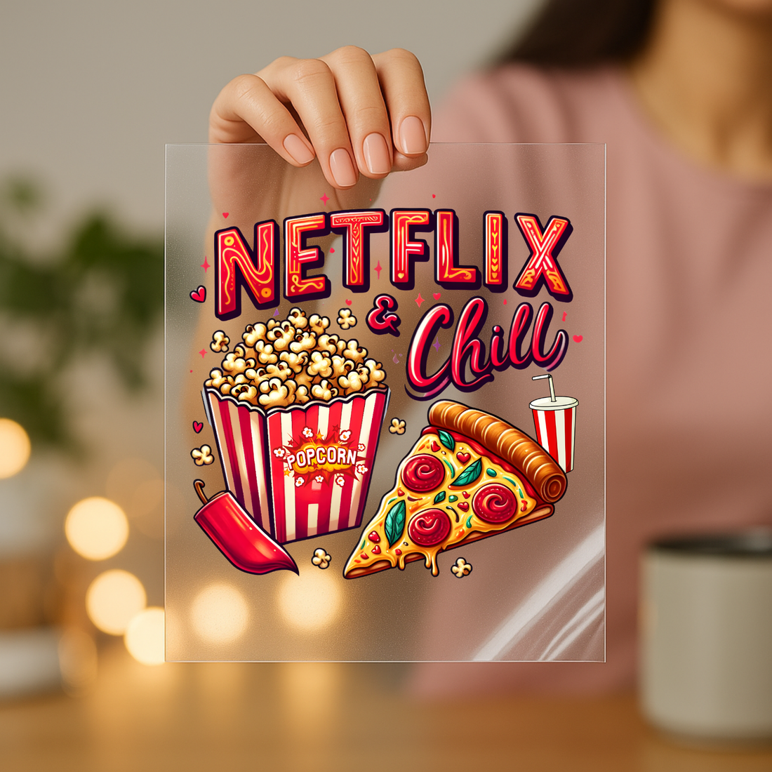 Netflix and Chill screen print transfer sheet
