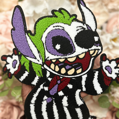 Halloween Monster Chenille Patch-Iron On Applique with Heat Activated Backing