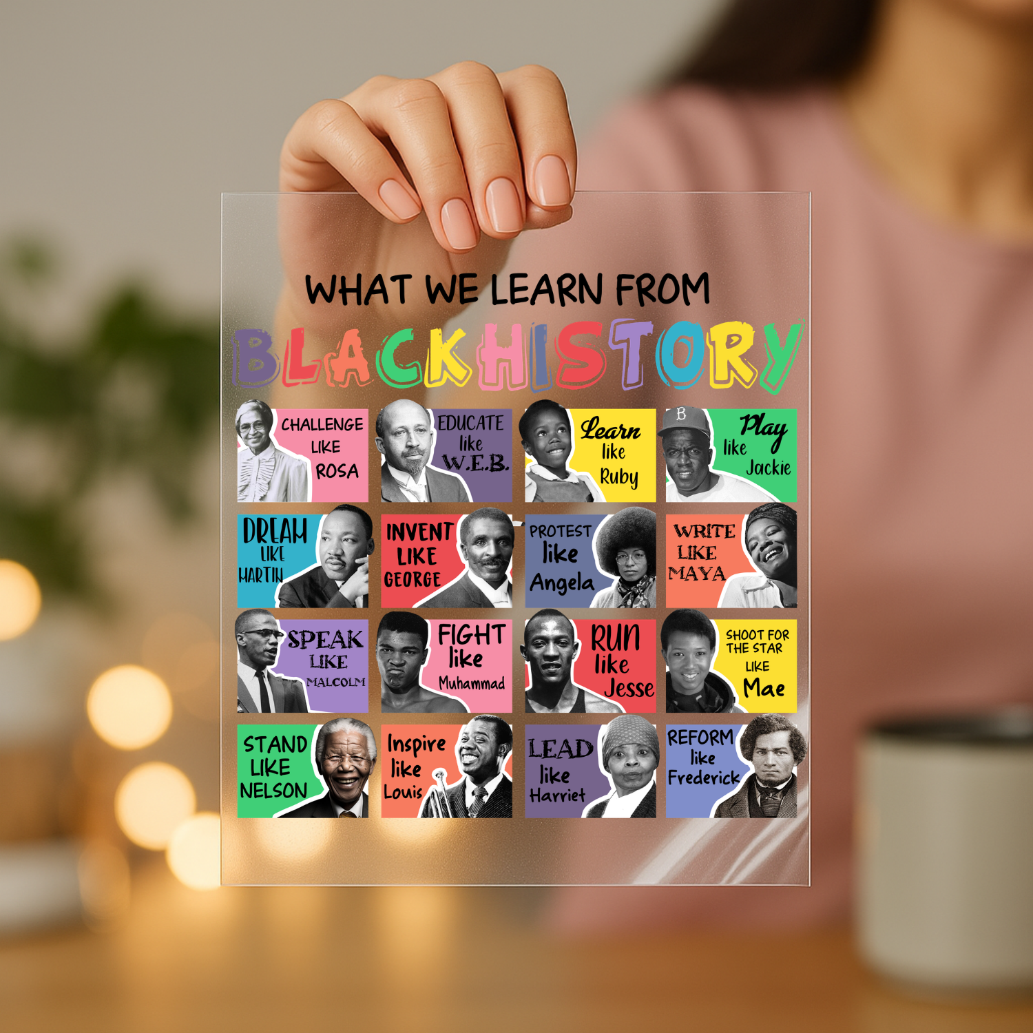 What We Learn From Black History screen print transfer sheet