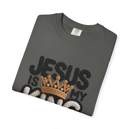 Jesus Is My King Shirt Comfort Colors | Christian Graphic Tee | Faith Shirt for Women | Gospel Shirt | Religious Tee Christian Streetwear | Bible Verse T-Shirt