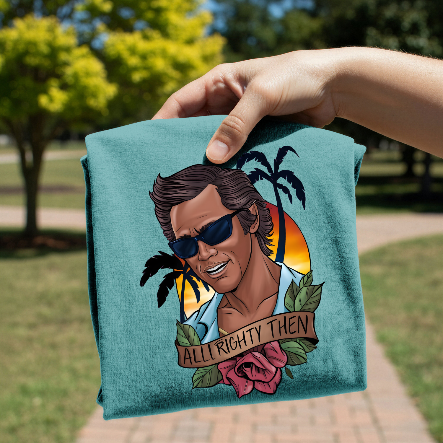 Alli Righty Then design on shirt