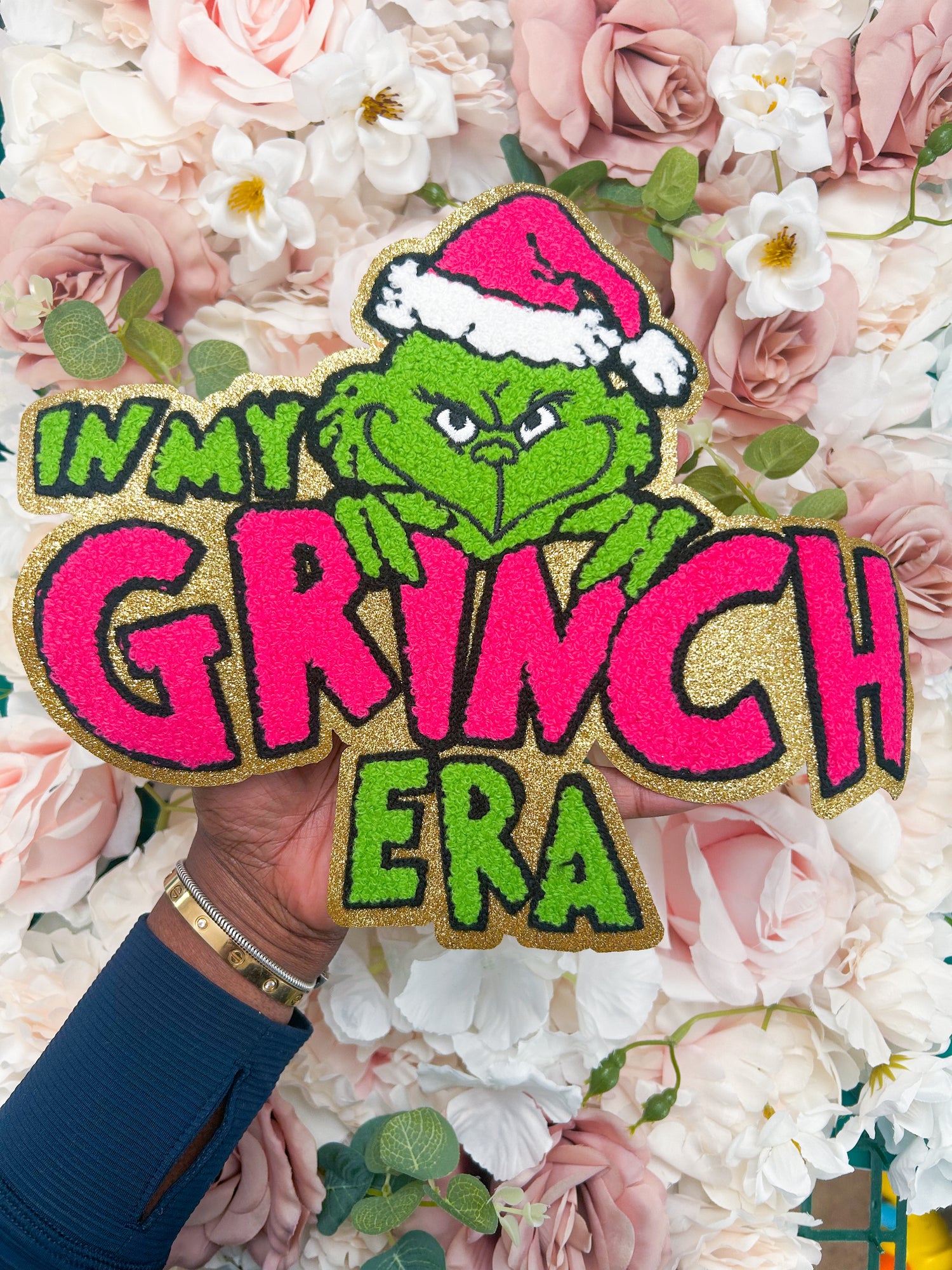 Grinch Era Chenille Patch - PATCH ONLY - 10.5" Iron On Applique