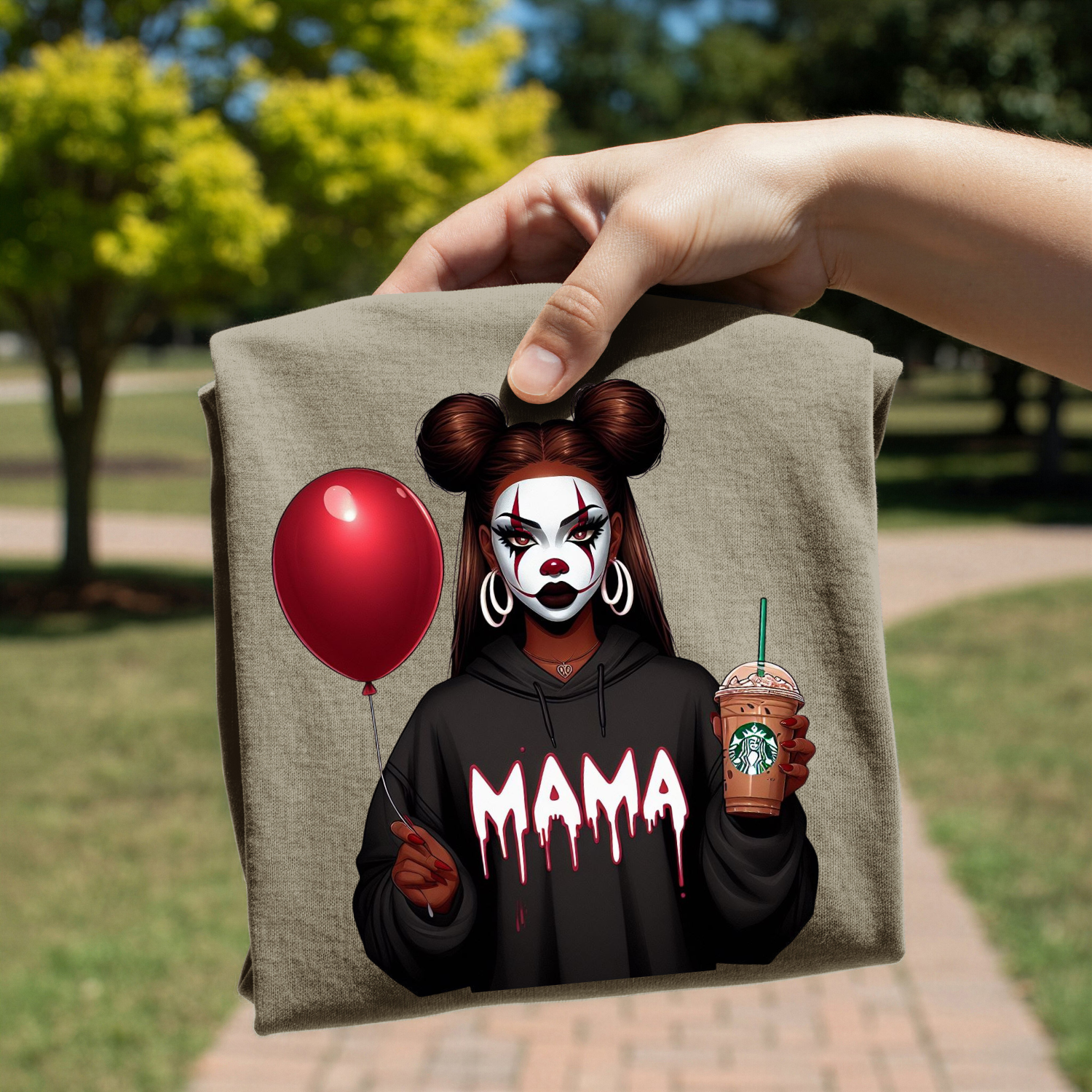 Mama clown hoodie design on shirt