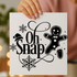 Oh Snap gingerbread man screen print transfer sheet