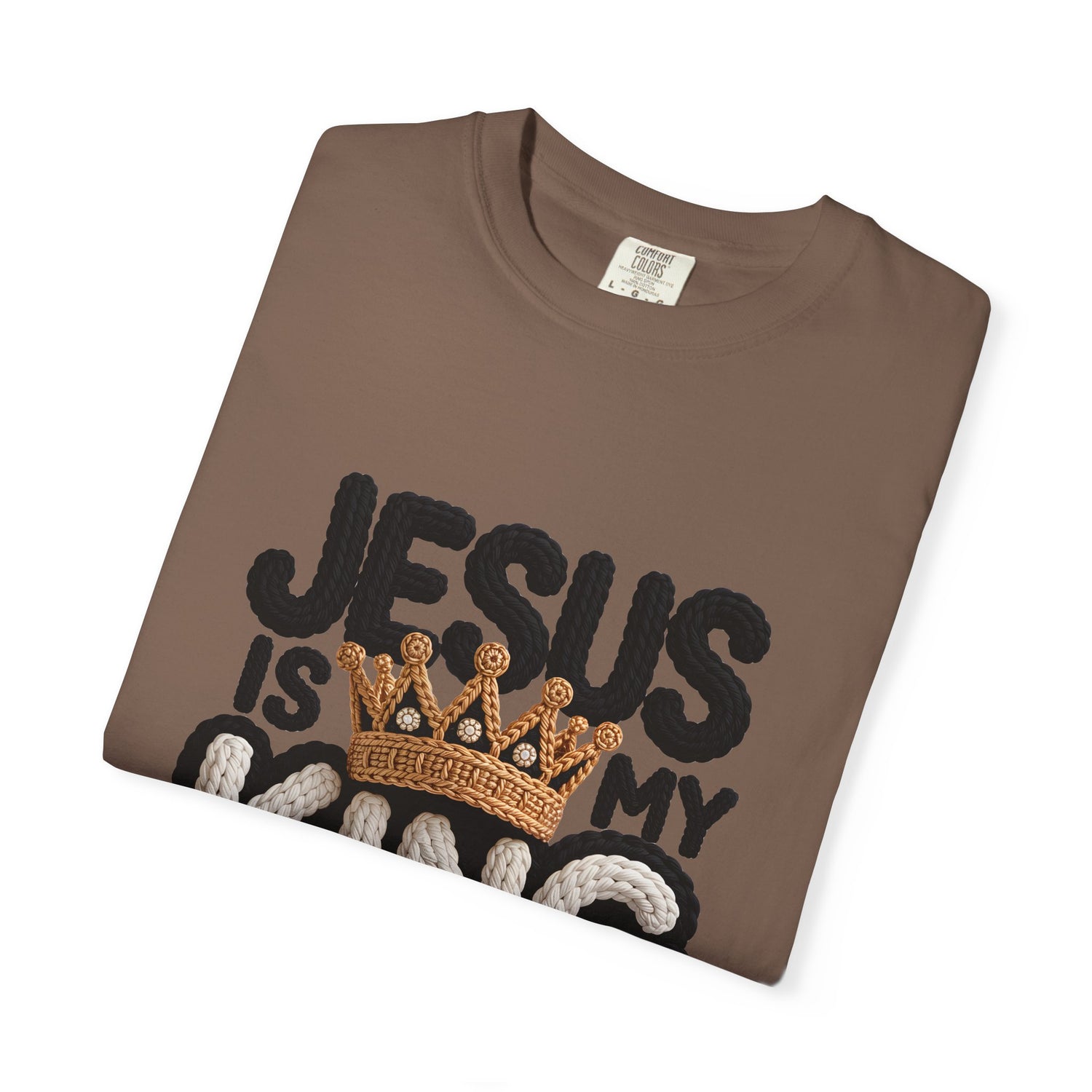 Jesus Is My King Shirt Comfort Colors | Christian Graphic Tee | Faith Shirt for Women | Gospel Shirt | Religious Tee Christian Streetwear | Bible Verse T-Shirt