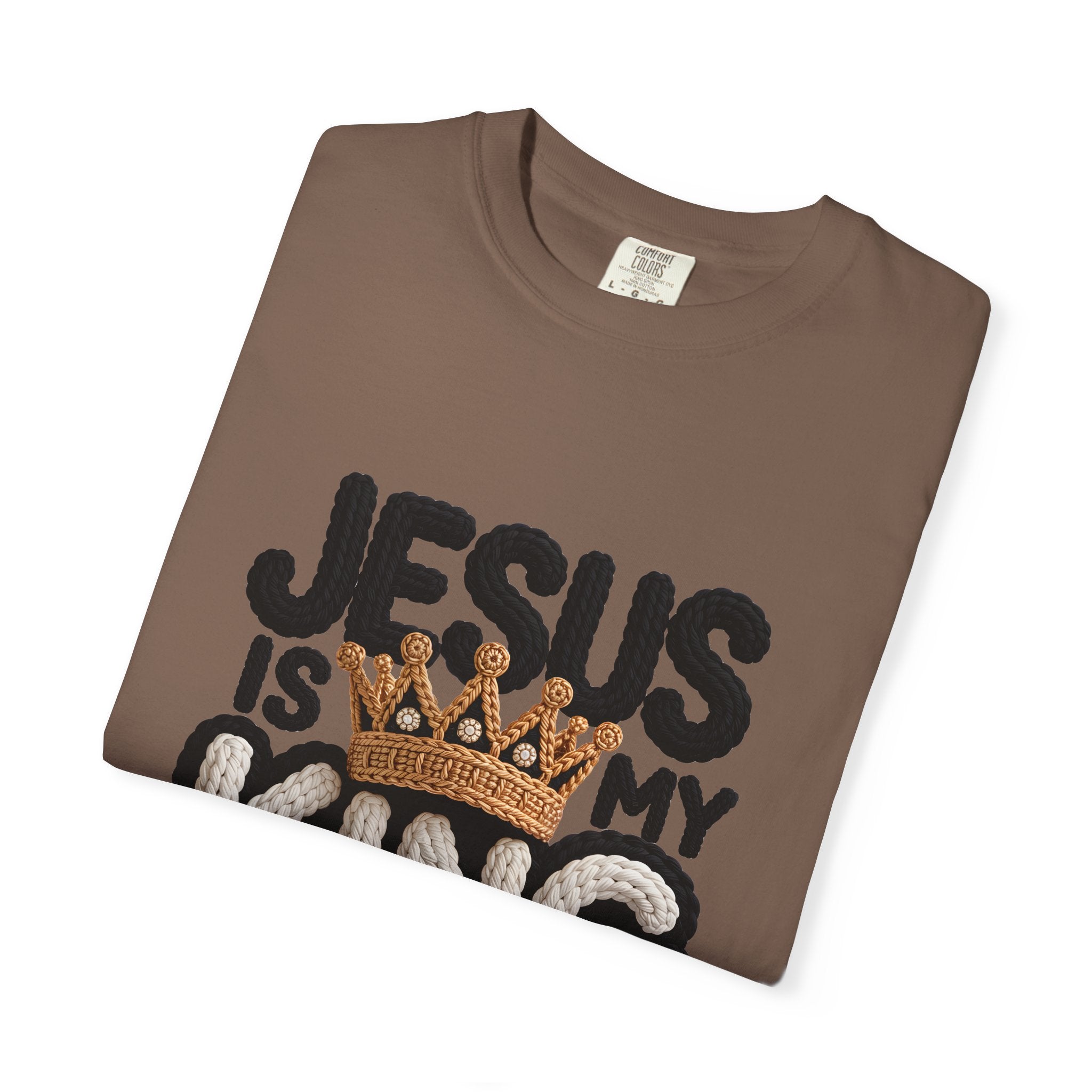 Jesus Is My King Shirt Comfort Colors | Christian Graphic Tee | Faith Shirt for Women | Gospel Shirt | Religious Tee Christian Streetwear | Bible Verse T-Shirt