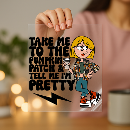 Take Me To The Pumpkin Patch screen print transfer sheet