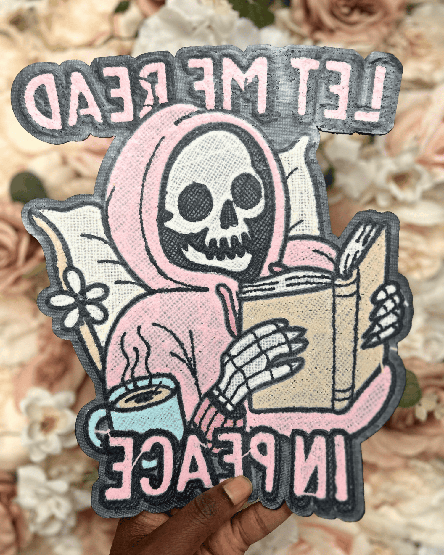 Let Me Read-Chenille Patch With Heat Activated Adhesive Back