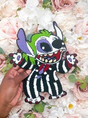Halloween Monster Chenille Patch-Iron On Applique with Heat Activated Backing
