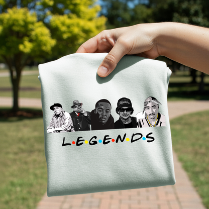 Rap Legends design on shirt