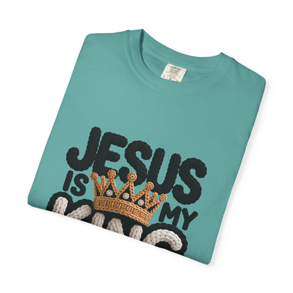 Jesus Is My King Shirt Comfort Colors | Christian Graphic Tee | Faith Shirt for Women | Gospel Shirt | Religious Tee Christian Streetwear | Bible Verse T-Shirt