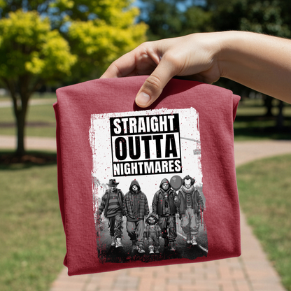 Straight Outta Nightmares design on shirt