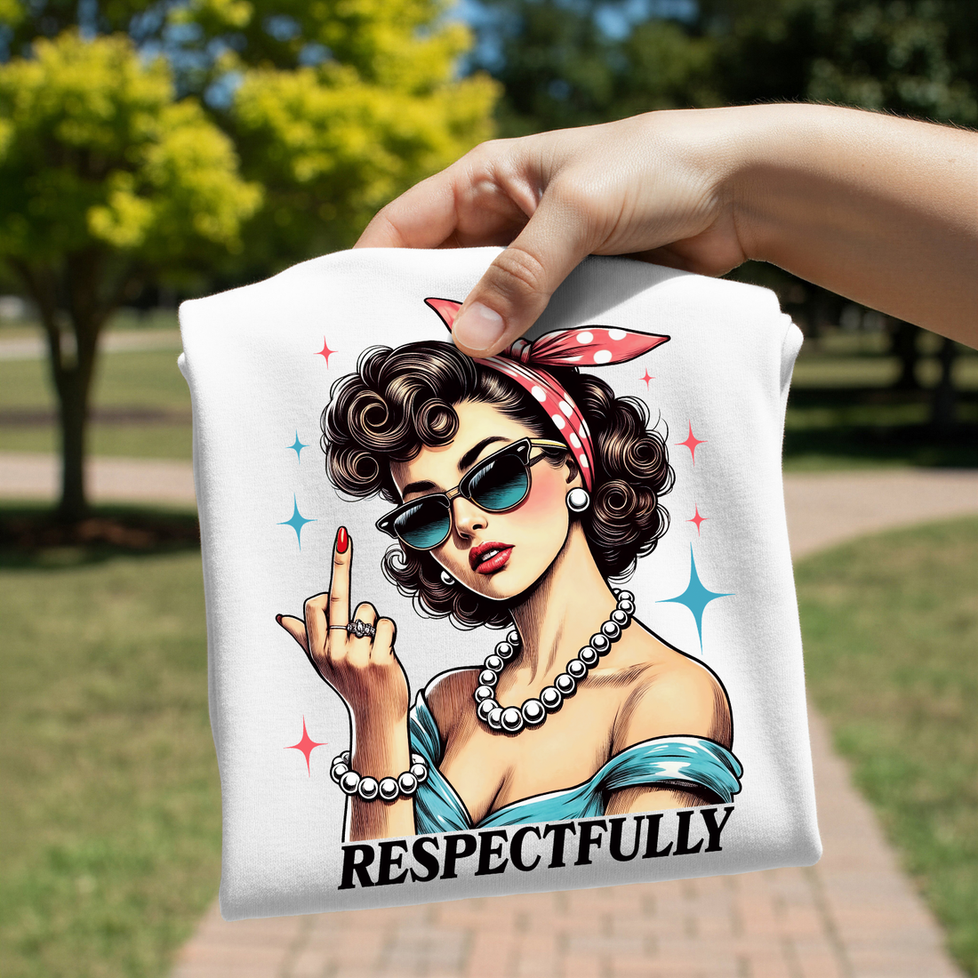 Respectfully design on shirt