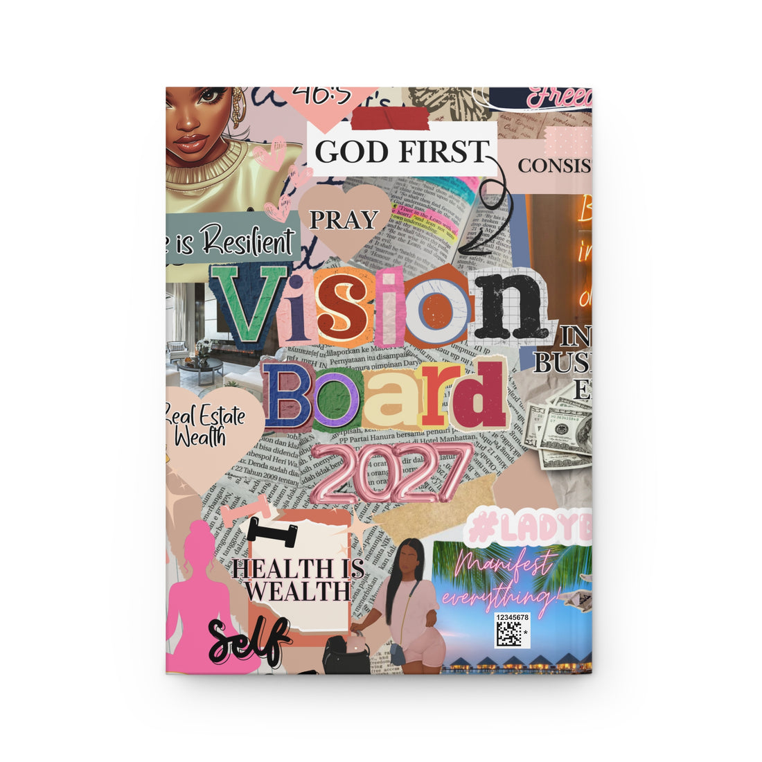 Vision Board 2025 Hardcover Journal Matte
