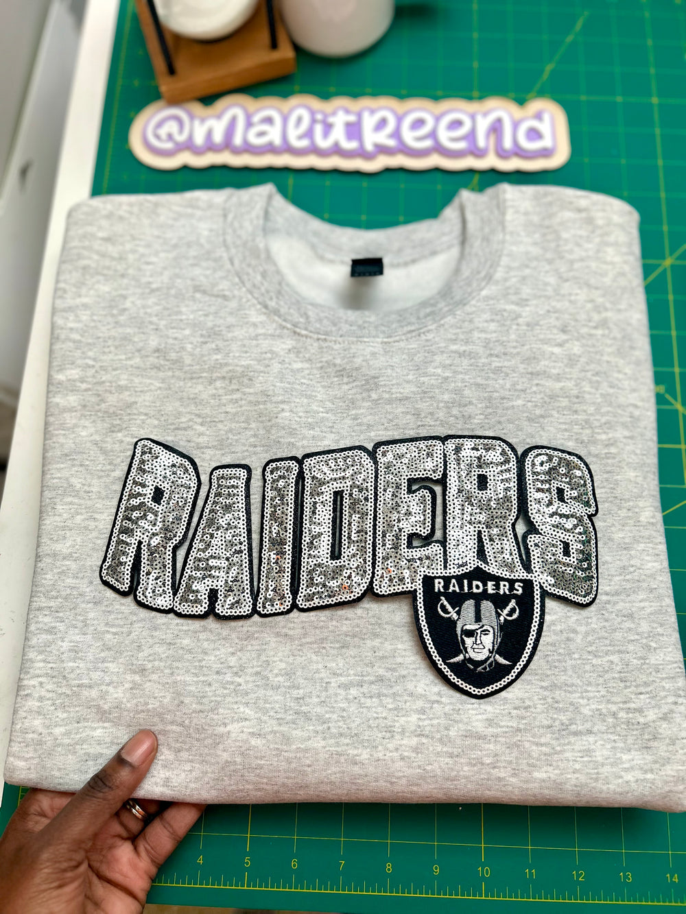 Black & Silver Crewneck Sweaters