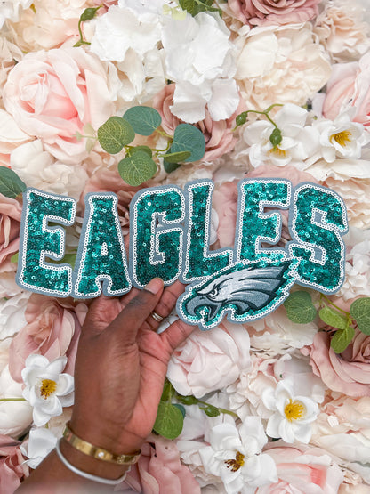 Philadelphia Football Chenille Patch - PATCH ONLY - 10.5" Iron On Applique