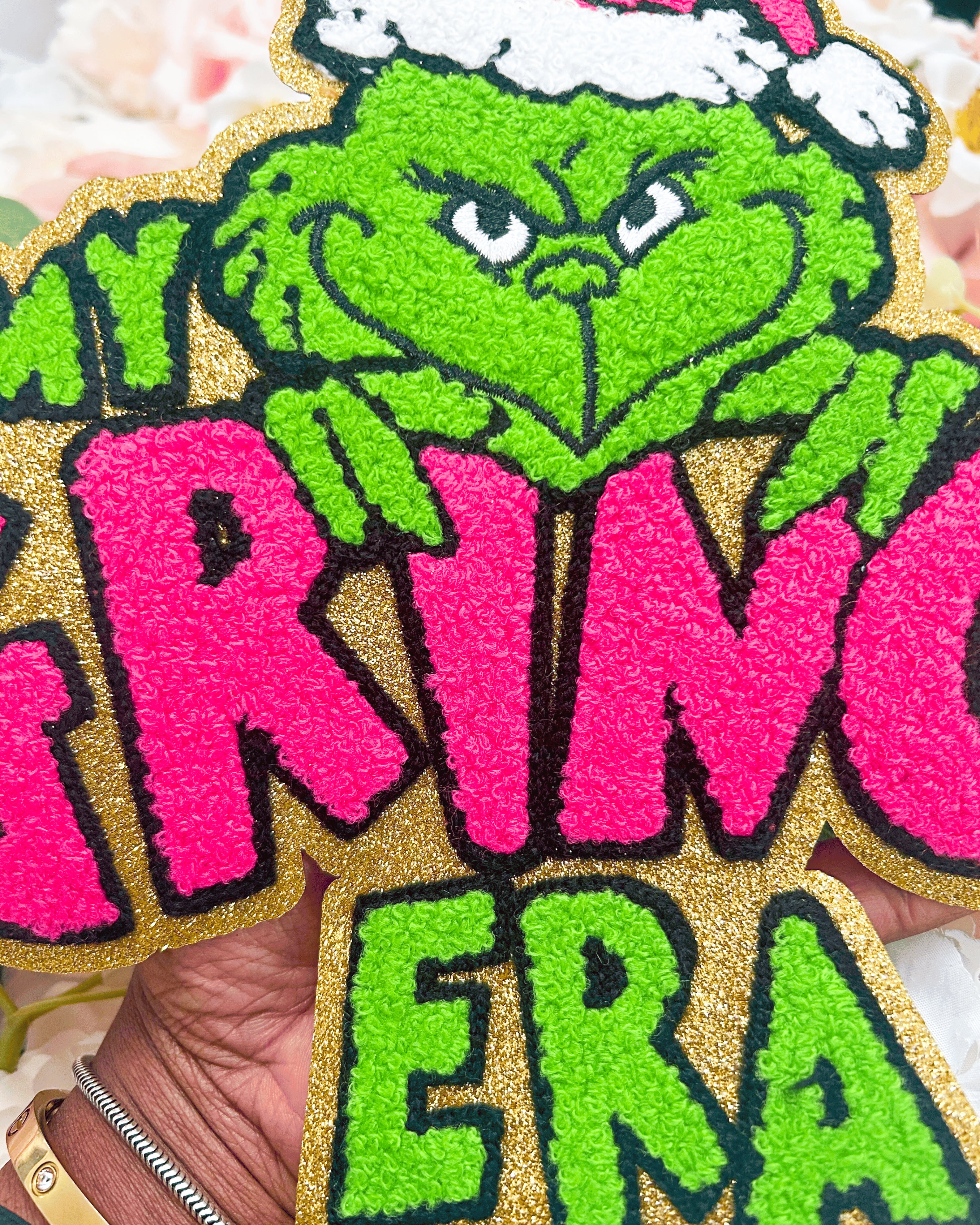 Grinch Era Chenille Patch - PATCH ONLY - 10.5" Iron On Applique