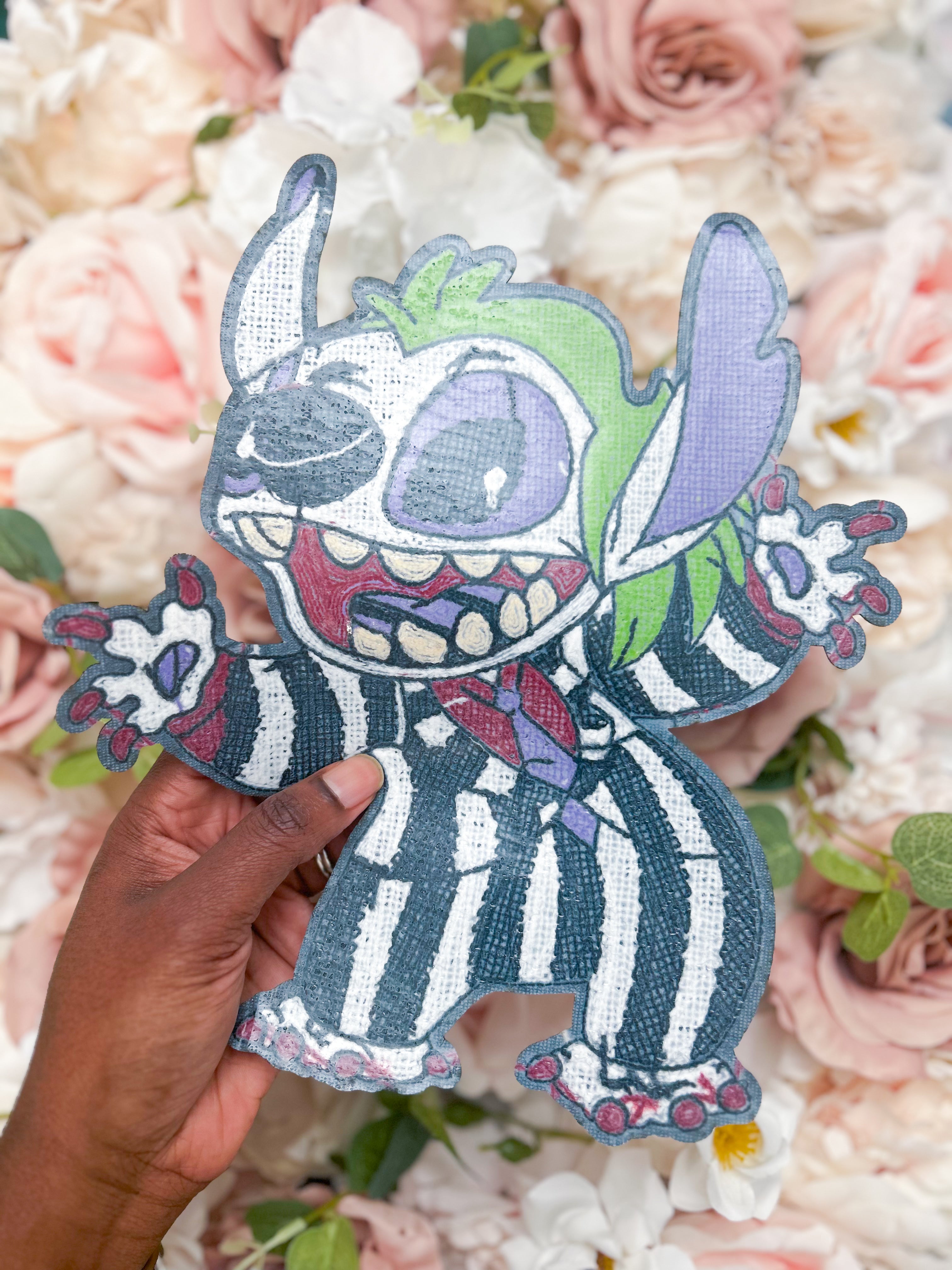 Halloween Monster Chenille Patch-Iron On Applique with Heat Activated Backing