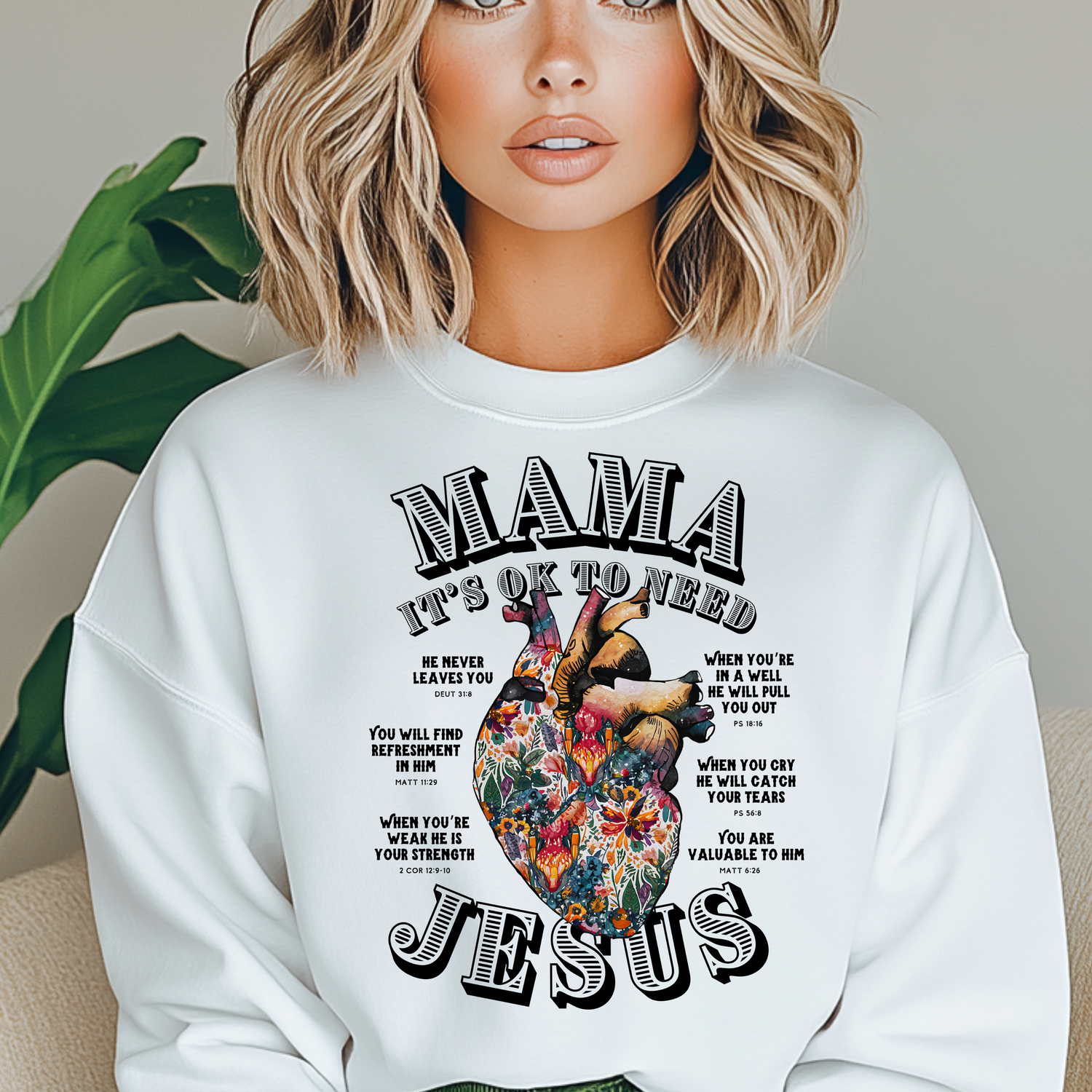 We Need Jesus Screen Print Transfer – Inspirational Christian Design for DIY T-Shirts and Apparel