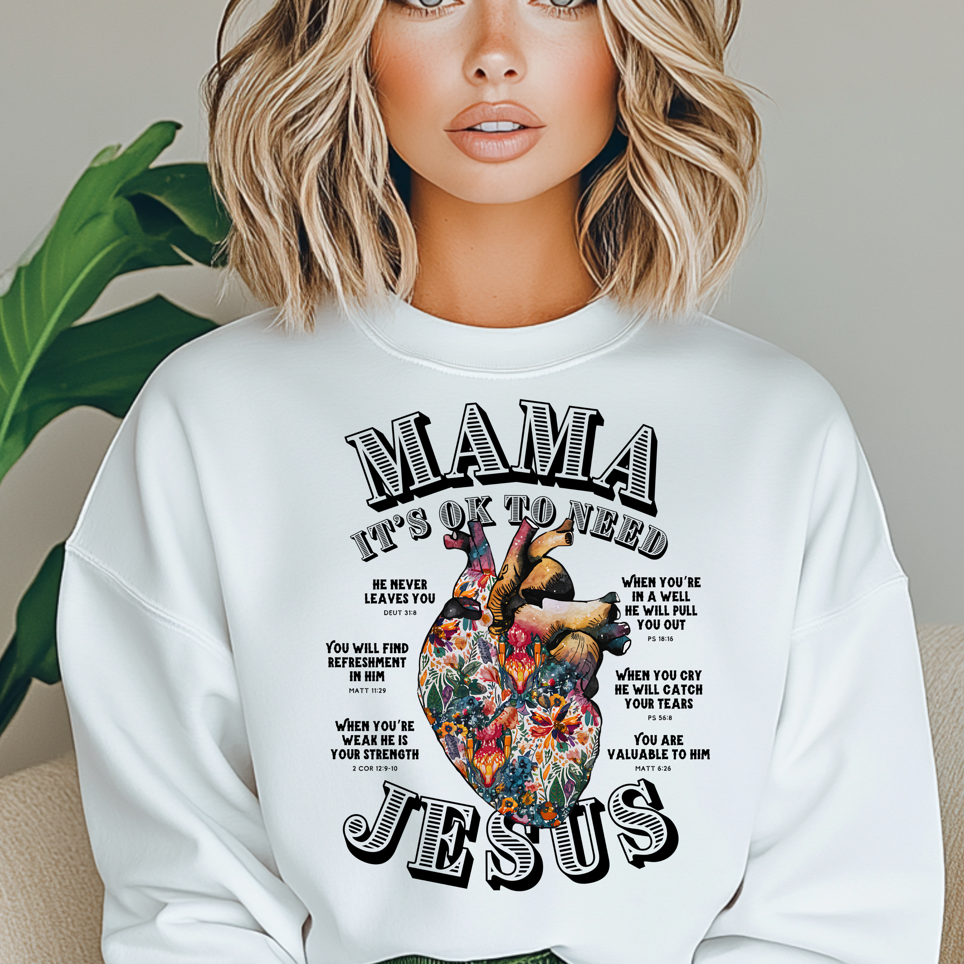 We Need Jesus Screen Print Transfer – Inspirational Christian Design for DIY T-Shirts and Apparel