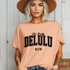 Delulu Era design printed on soft cotton tee and sweatshirt, featuring motivational graphic tee