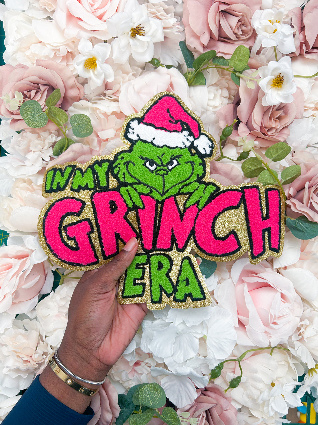Grinch Era Chenille Patch - PATCH ONLY - 10.5&quot; Iron On Applique