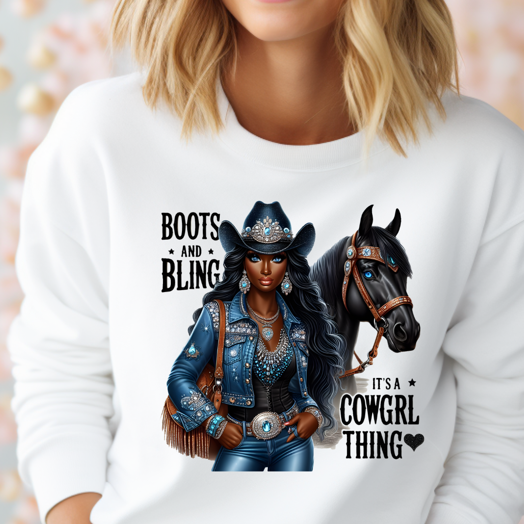 Boots &amp; Bling- Cowgirl (Dark skin)