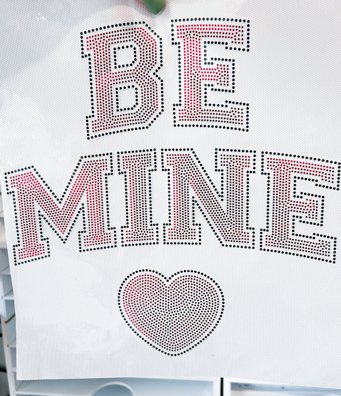 Be Mine Glitter design printed on soft cotton tee and sweatshirt, featuring motivational graphic tee
