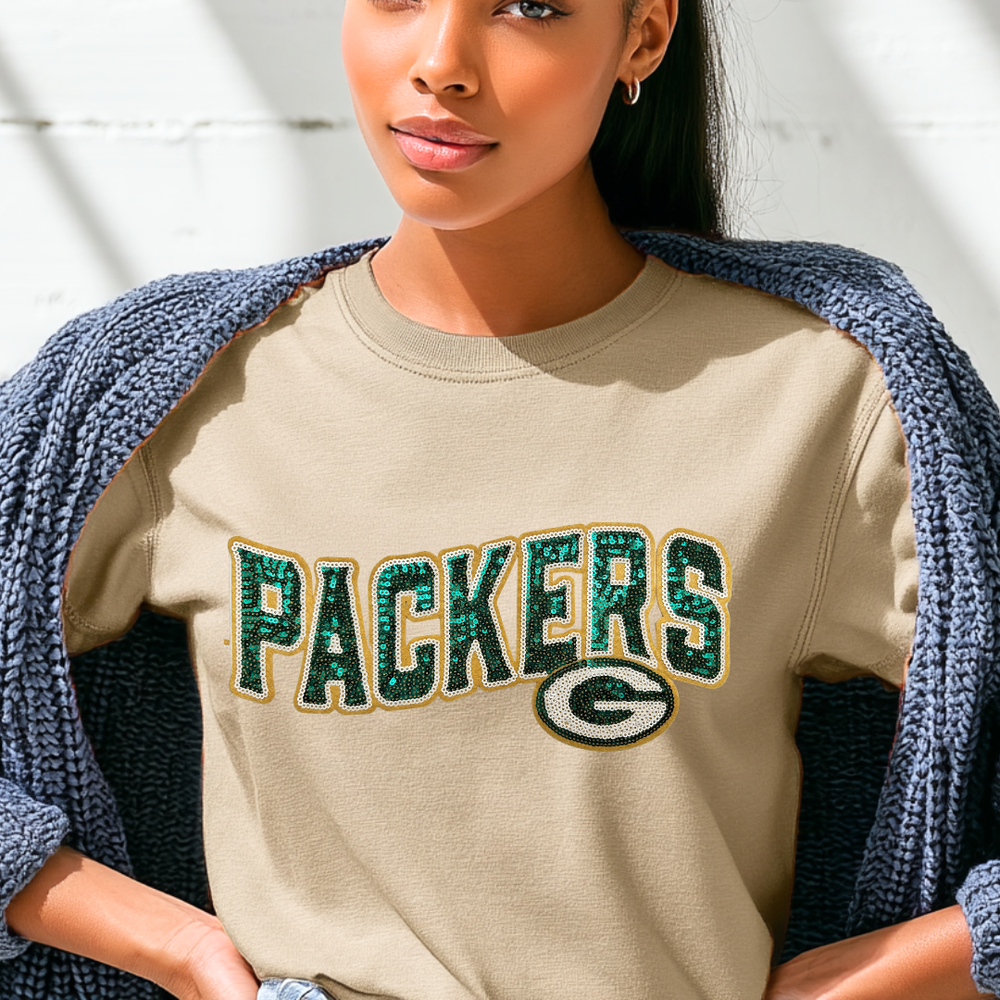 Green Bay Football Chenille Patch - PATCH ONLY - 10.5" Iron On Applique