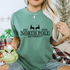 North Pole design printed on soft cotton tee and sweatshirt, featuring motivational graphic tee
