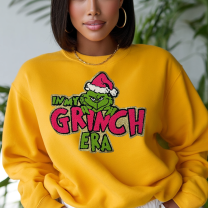 Grinch Era Chenille Patch - PATCH ONLY - 10.5&quot; Iron On Applique